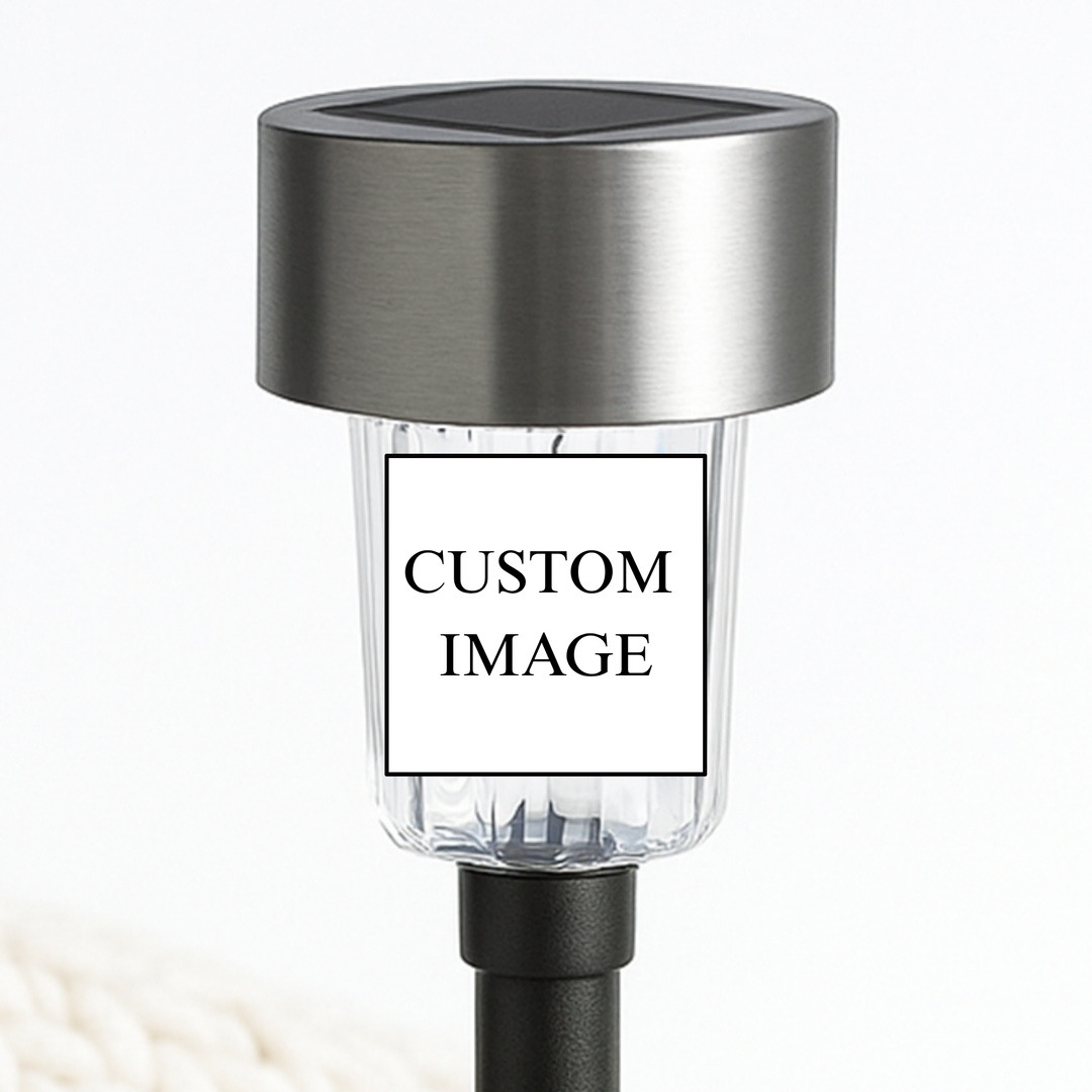 Custom image UV DTF decal solar light - memorial