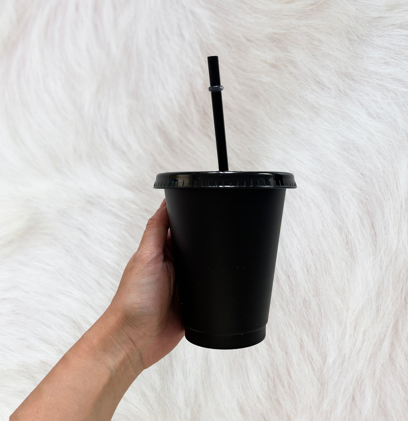 Black solid 16oz - 470ml Cold Cups