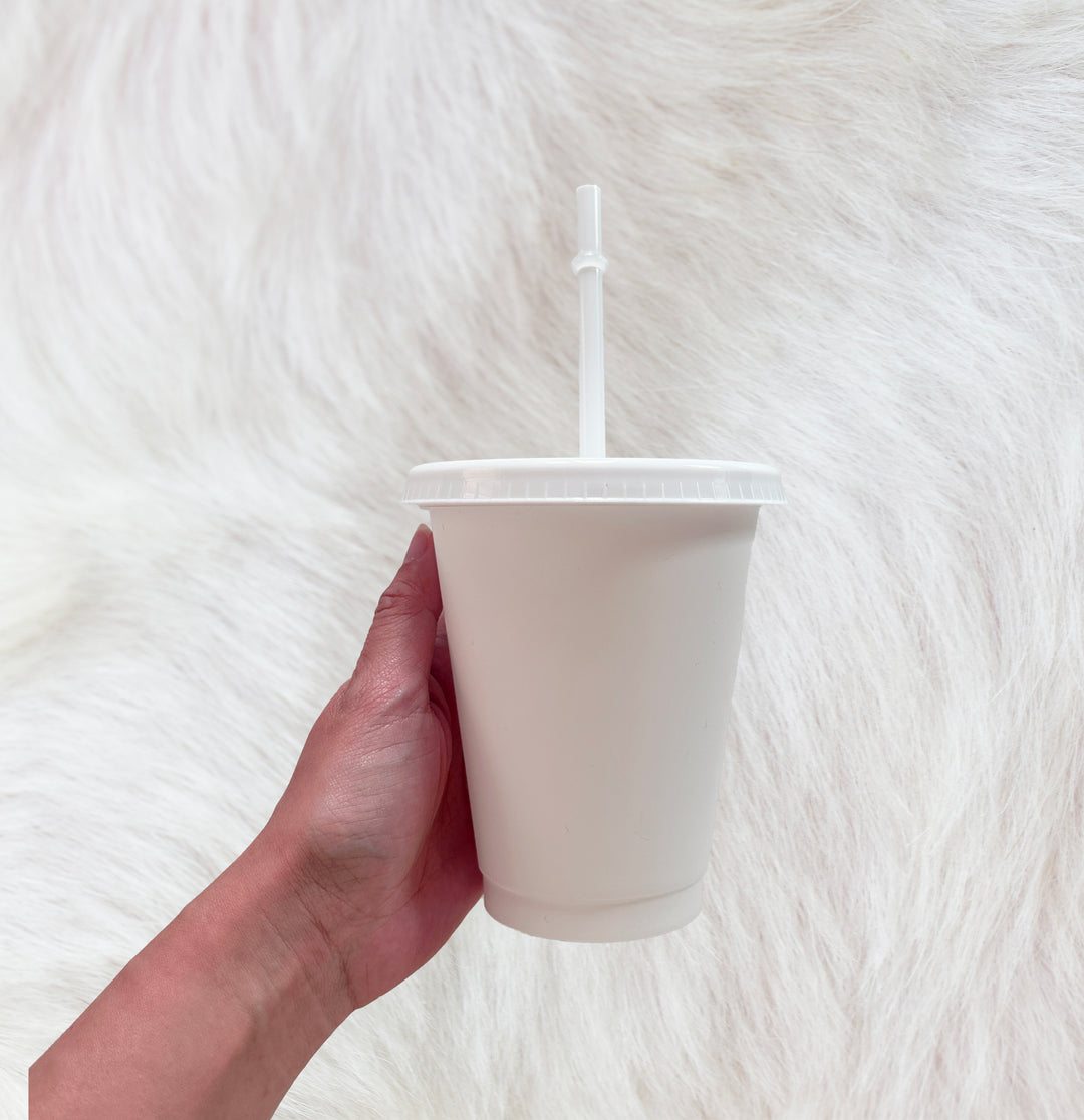 White solid 16oz - 470ml Cold Cups