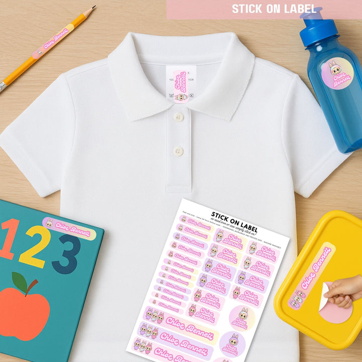 Monster - Stick on Clothing label and bottle all in one