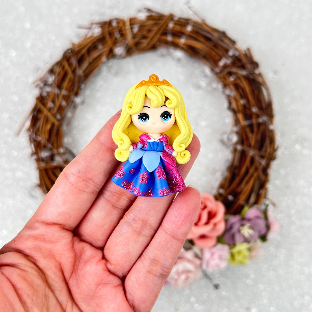Clay Charm Embellishment - NEW Big Eyes Princess