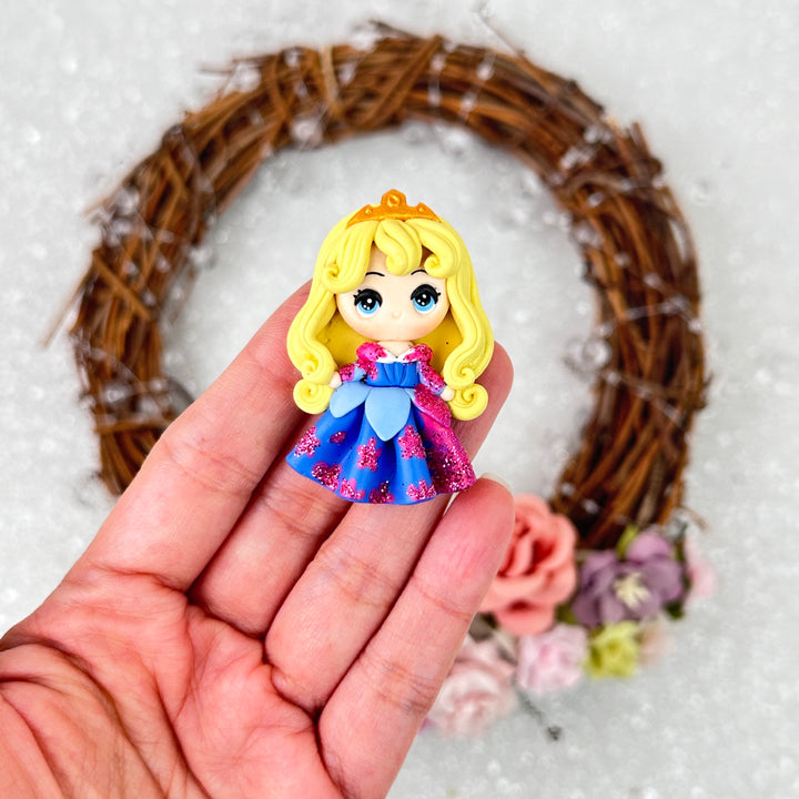 Clay Charm Embellishment - NEW Big Eyes Princess