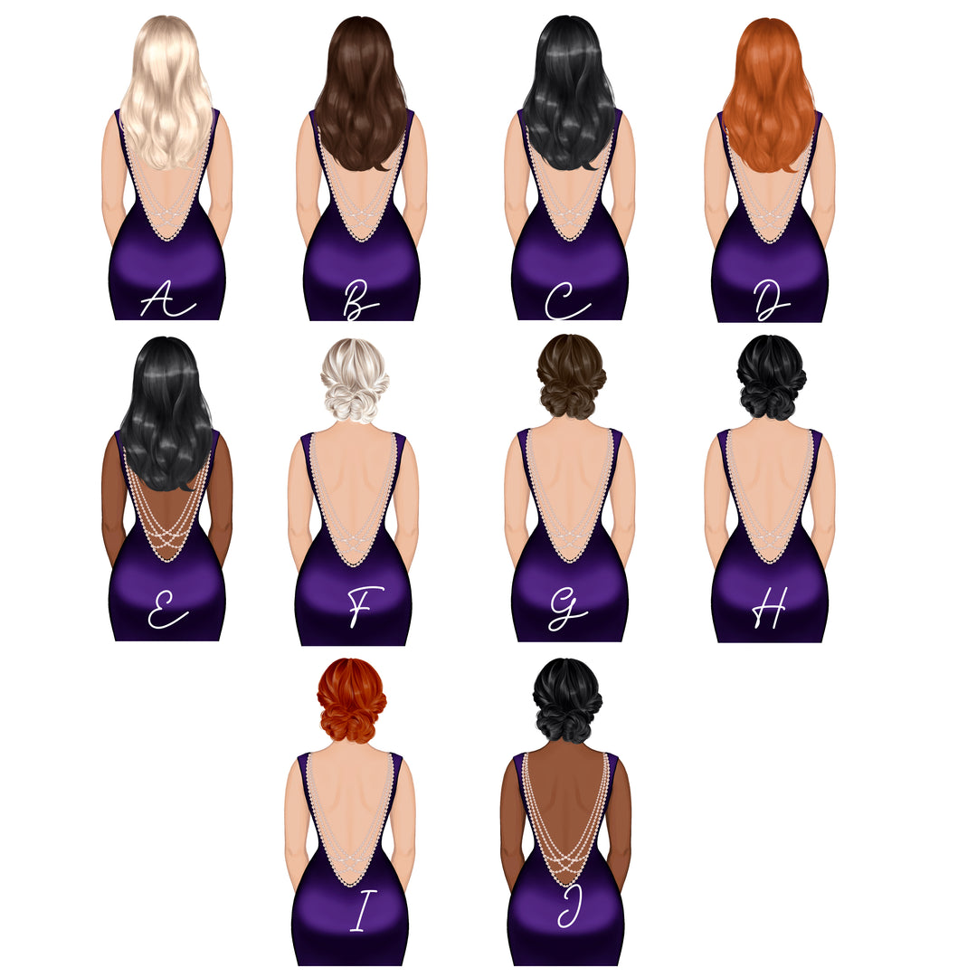 UV DTF - Bridesmaid Purple - Decal 3"