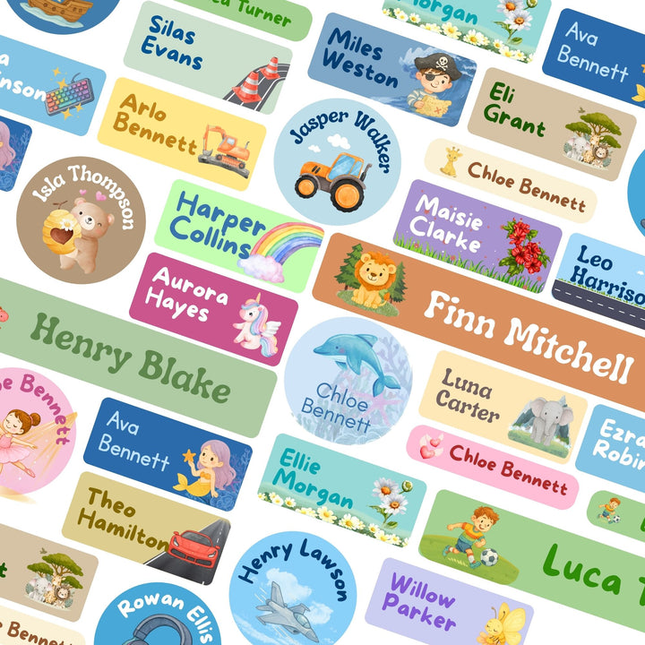 Choose design - Stick on Clothing label and bottle all in one