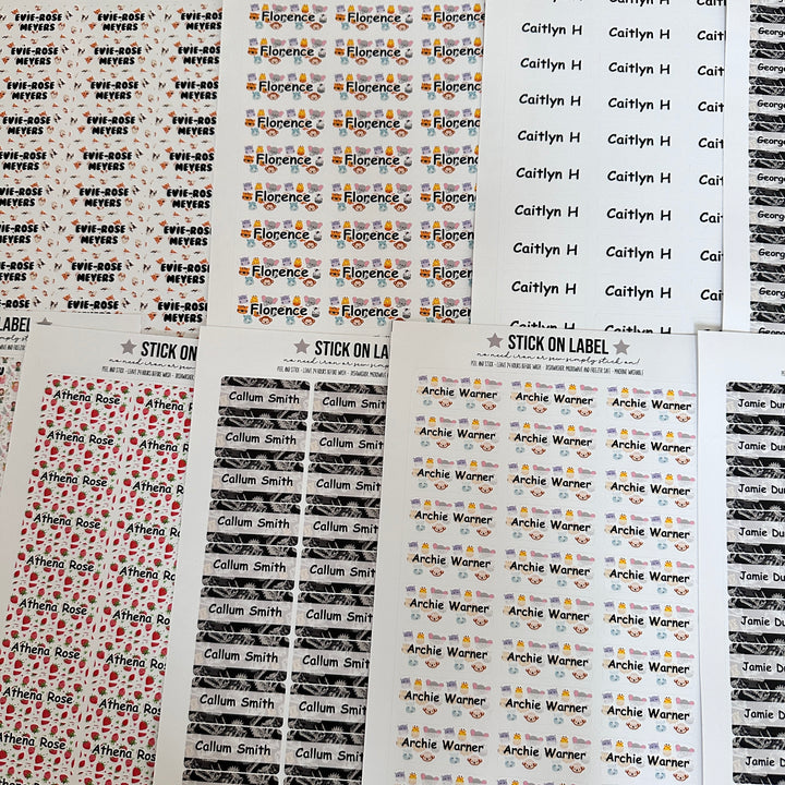 Monster - Stick on Clothing label and bottle all in one