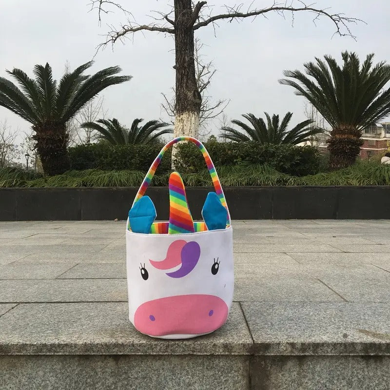 Unicorn basket with handle - Plain