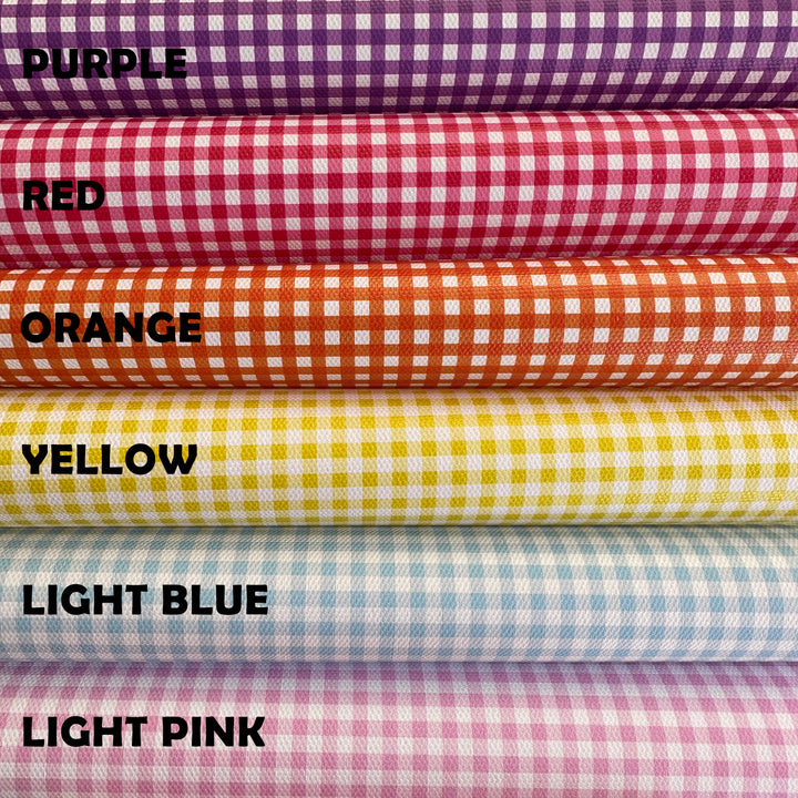 Gingham school - Leatherette vinyl - canvas - choose Fabric material Sheets