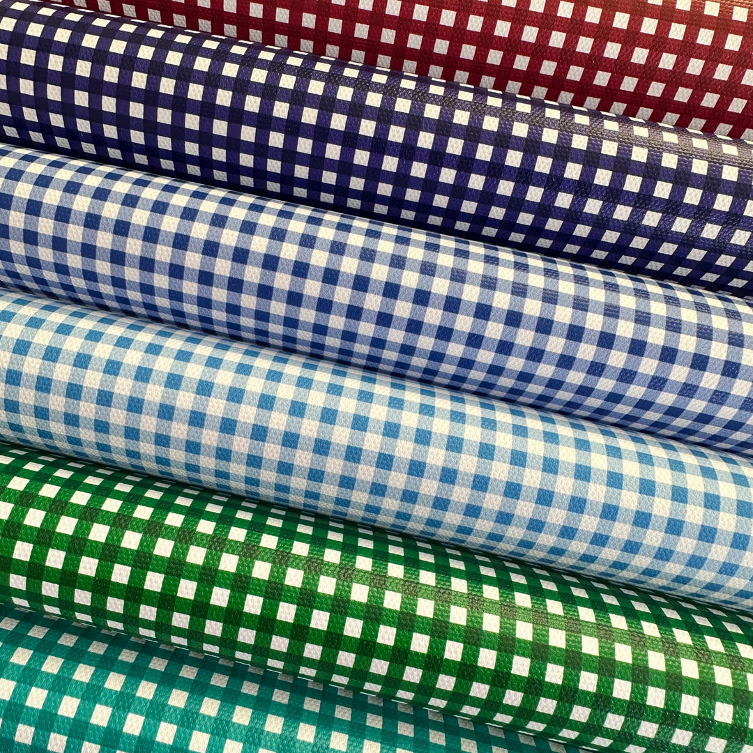 Gingham school - Leatherette vinyl - canvas - choose Fabric material Sheets