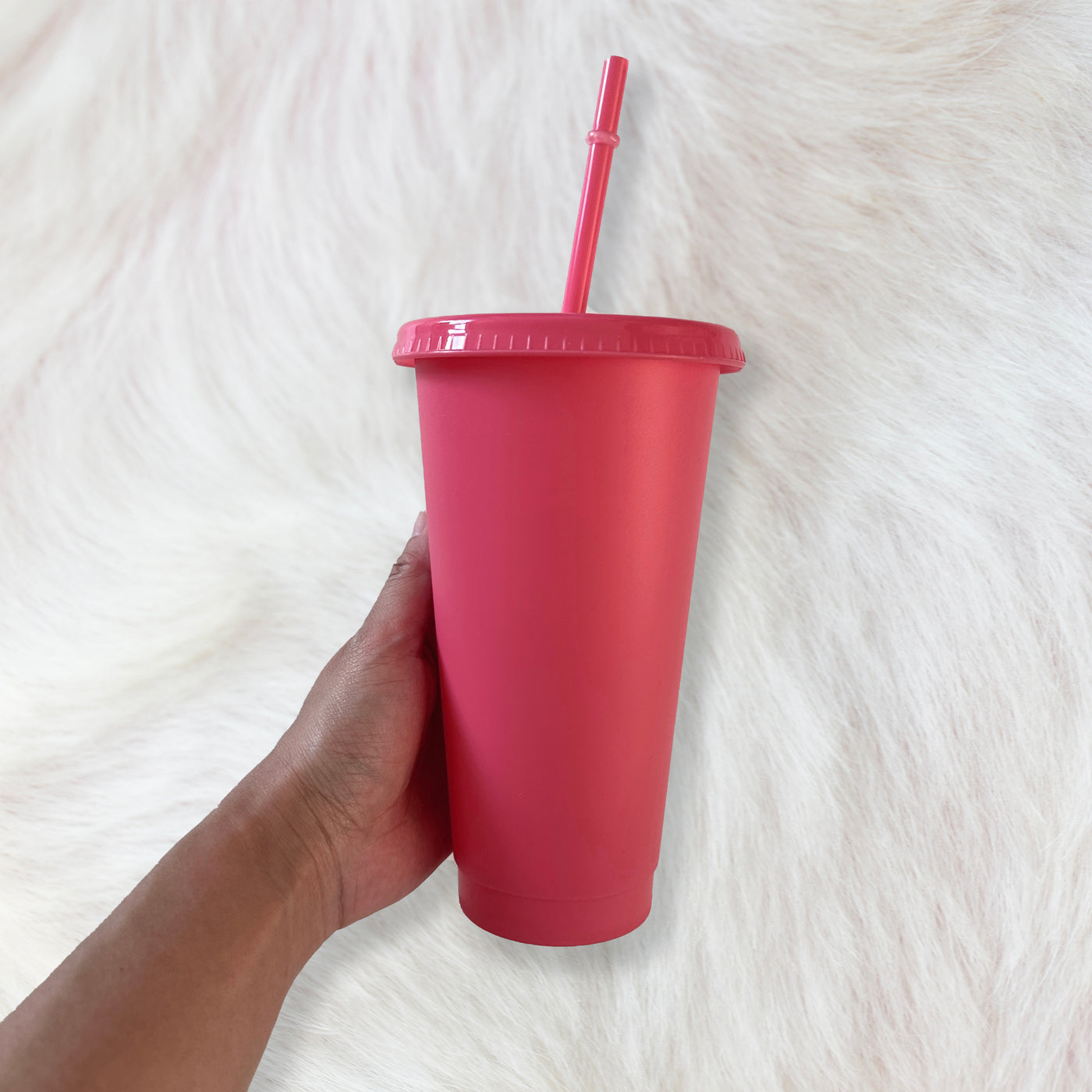 Candy Pink - Solid colour Cold cup 24oz