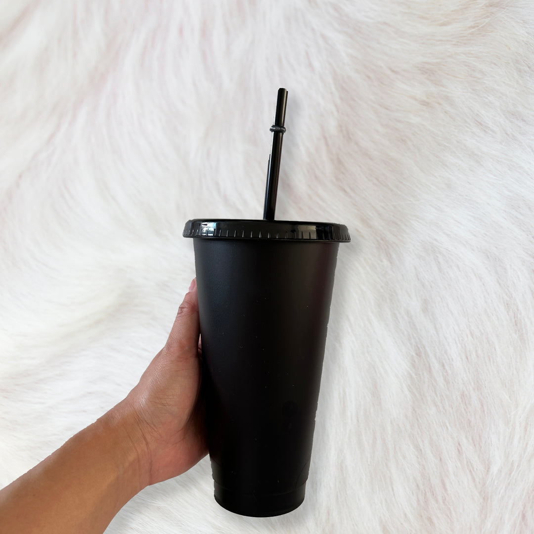 Black - Solid colour Cold cup 24oz