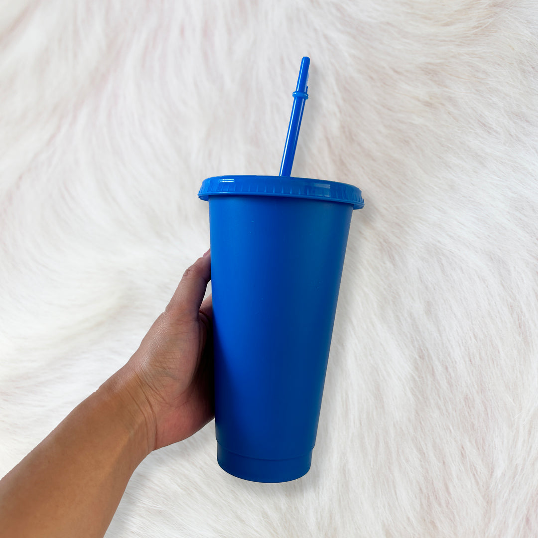 Cobalt Blue - Solid colour Cold cup 24oz