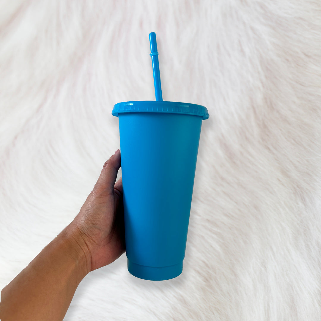 Blue - Solid colour Cold cup 24oz