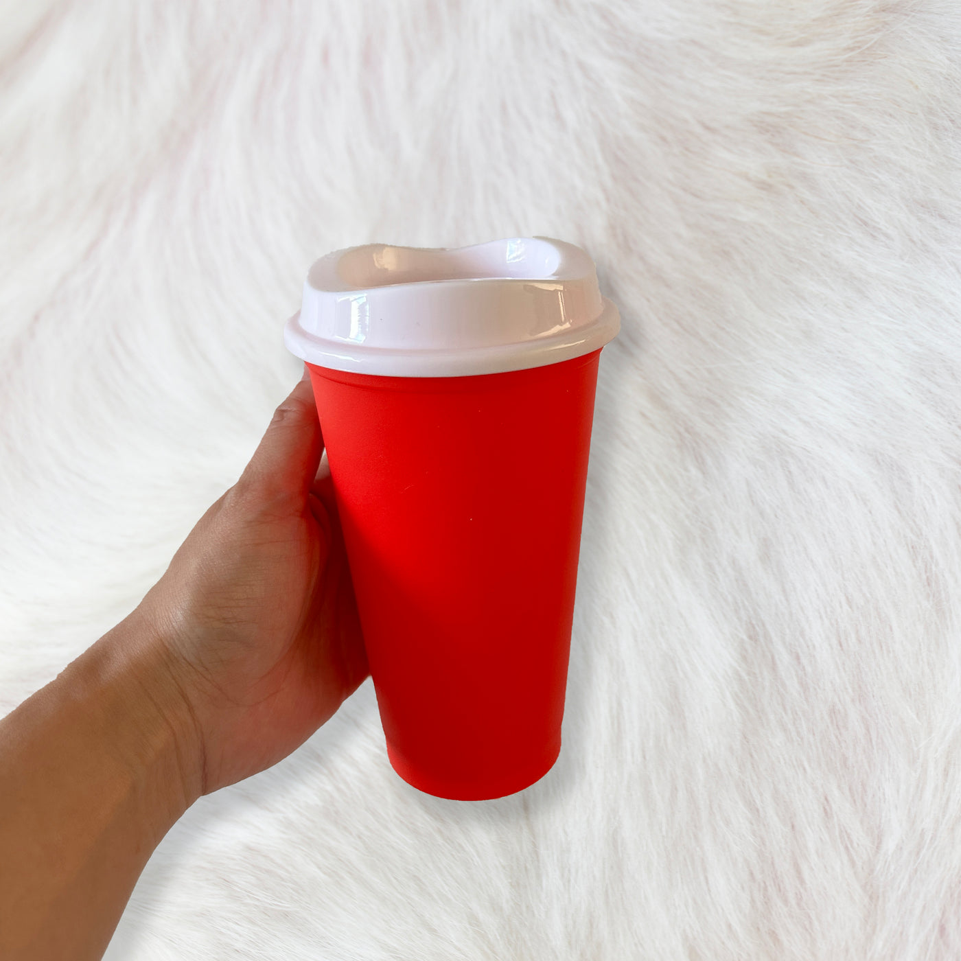 White - Red christmas 16oz - 470ml Hot Cups