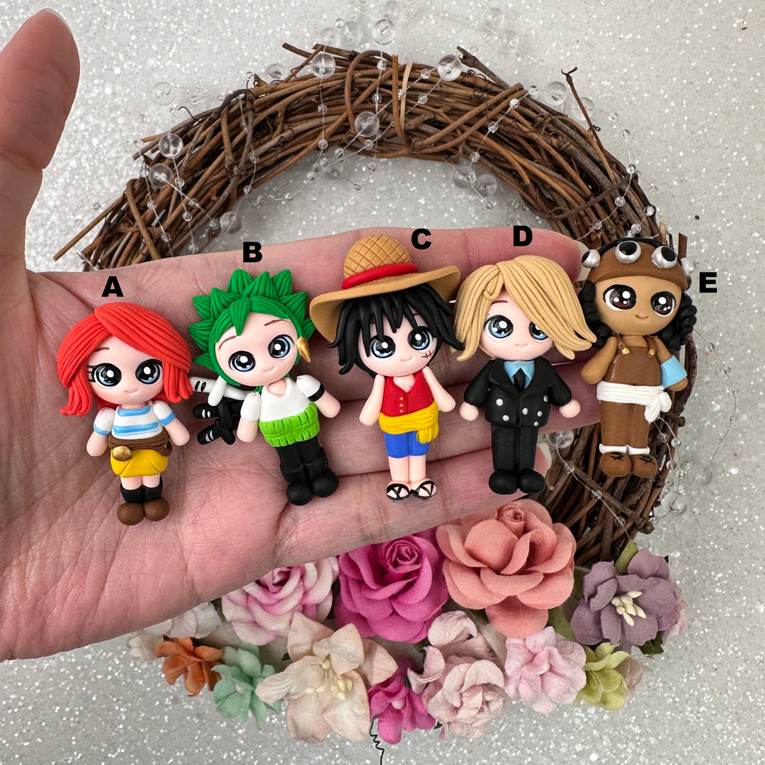Pirate friends - Handmade Flatback Clay Bow Centre