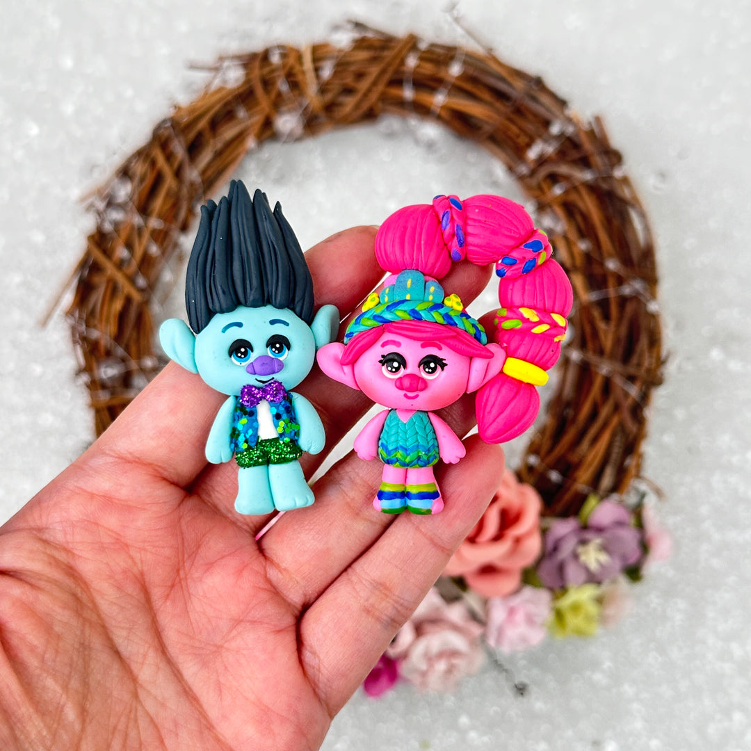 Cute big nose troll - Embellishment Clay Bow Centre
