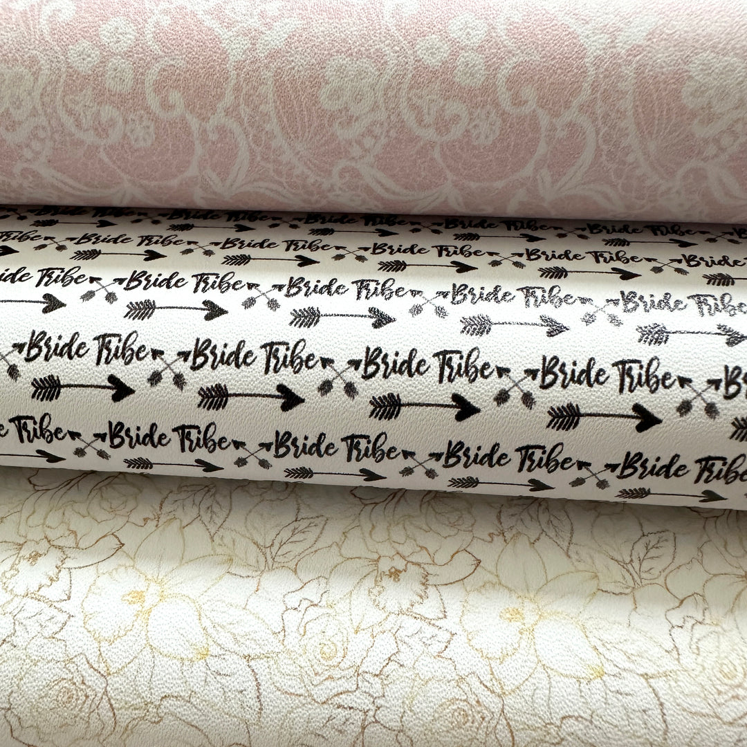 Wedding bride tribe lace leatherette - faux Pu Leather vinyl