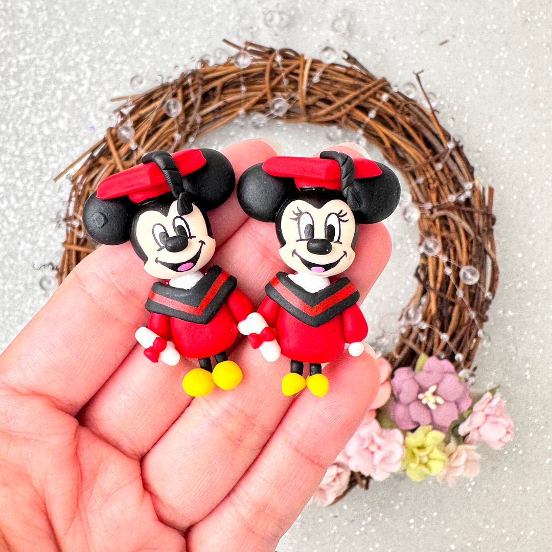 Graduation Mouse - Embellishment Clay Bow Centre