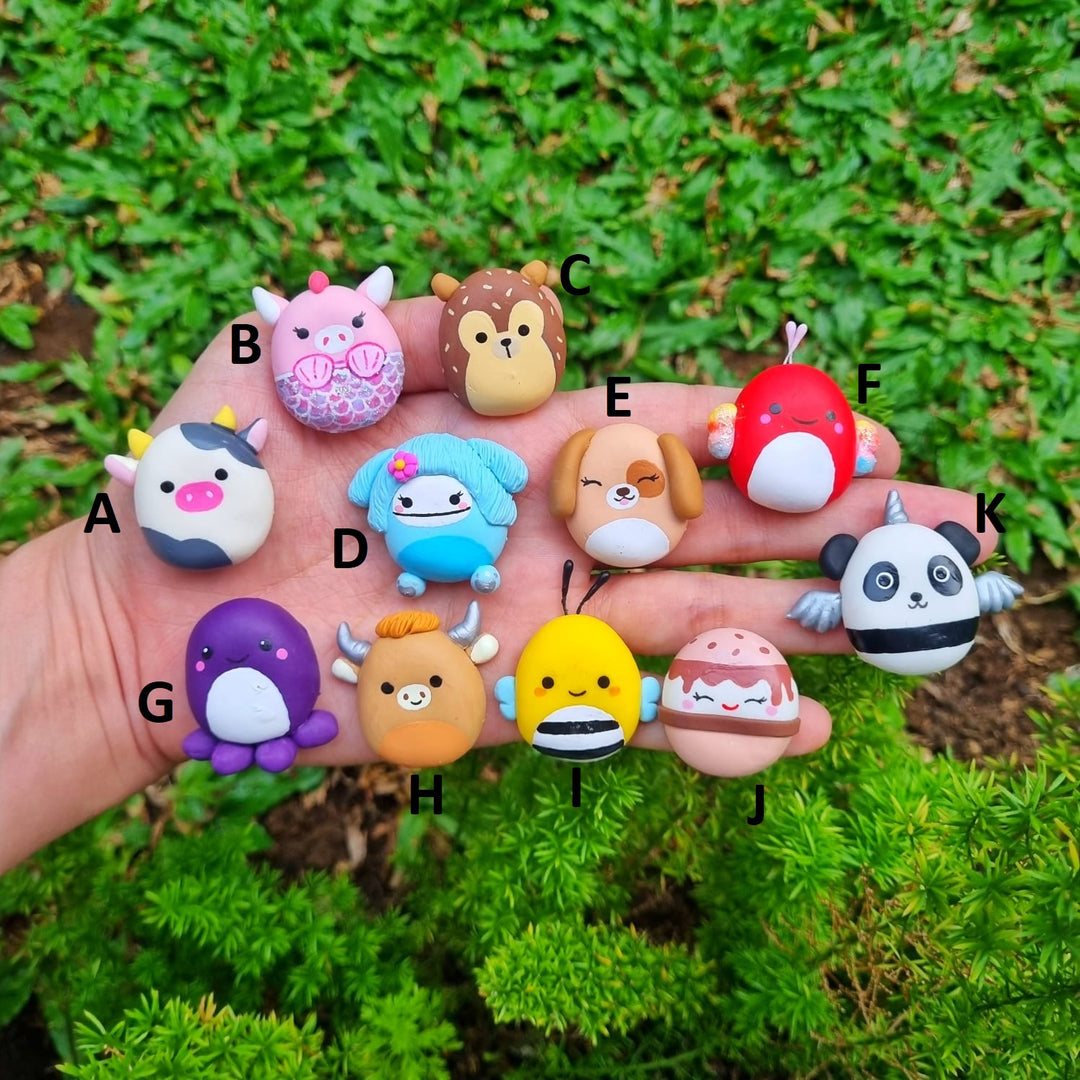 Cutie kawaii animals friends - Embellishment Clay Bow Centre