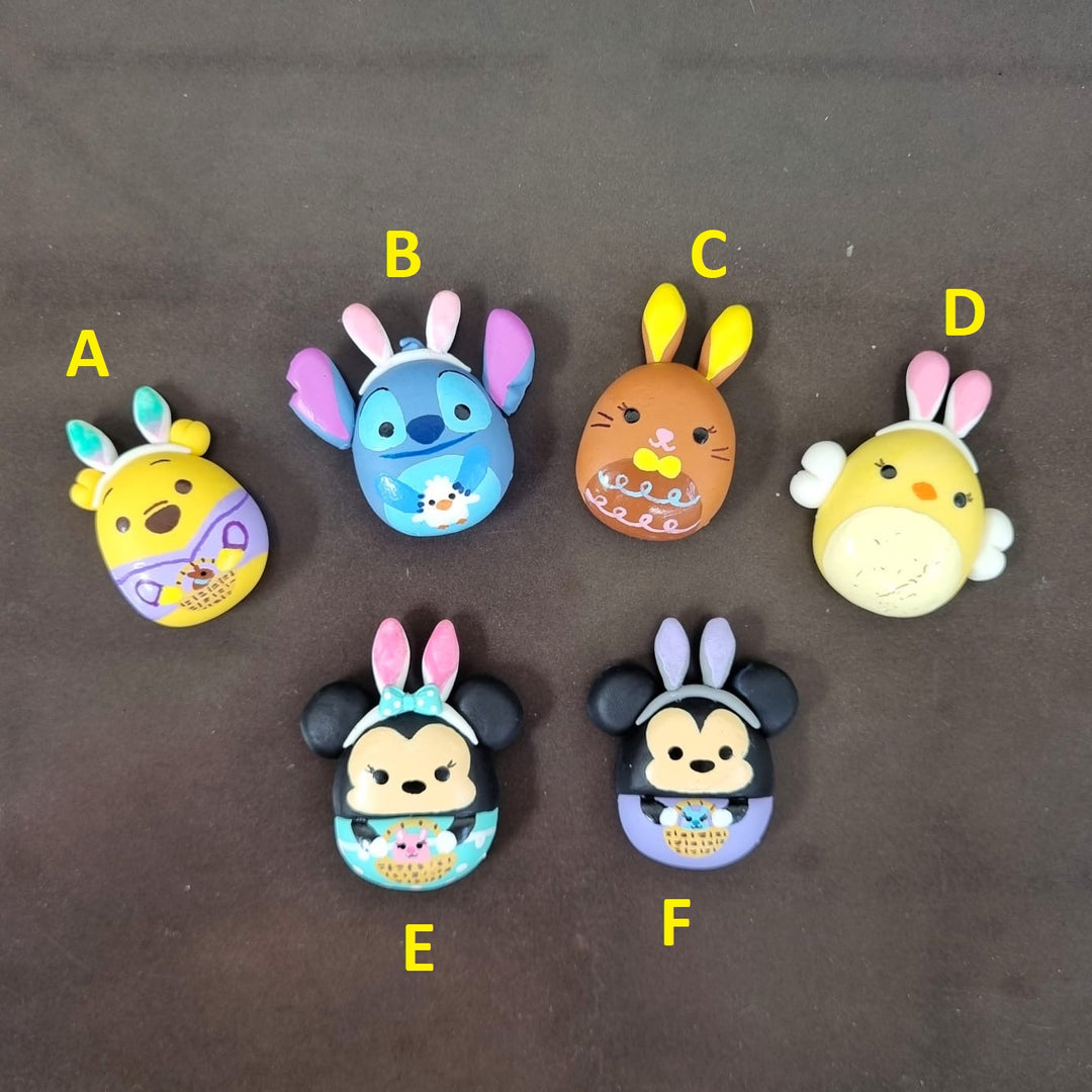 Easter egg cute characters - Embellishment Clay Bow Centre