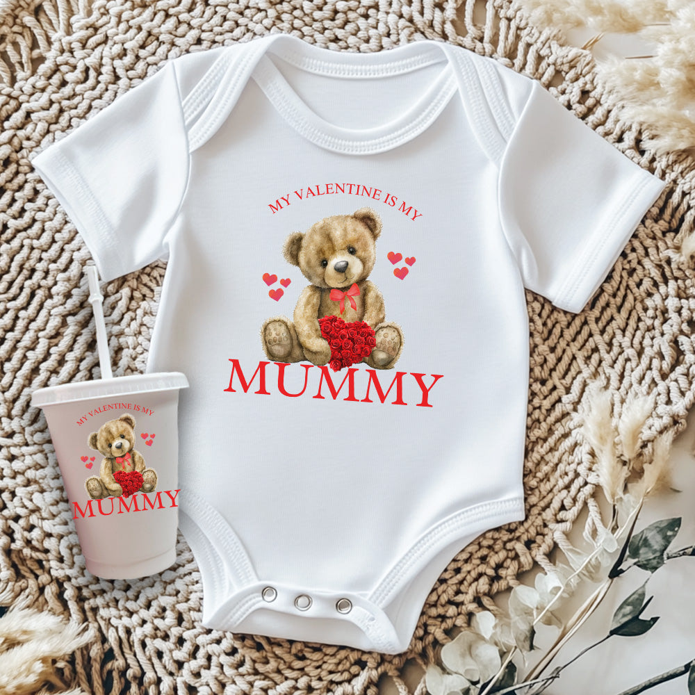 My Valentine is my Mummy - Boy - CHOOSE UV DTF decal - DTF Transfer