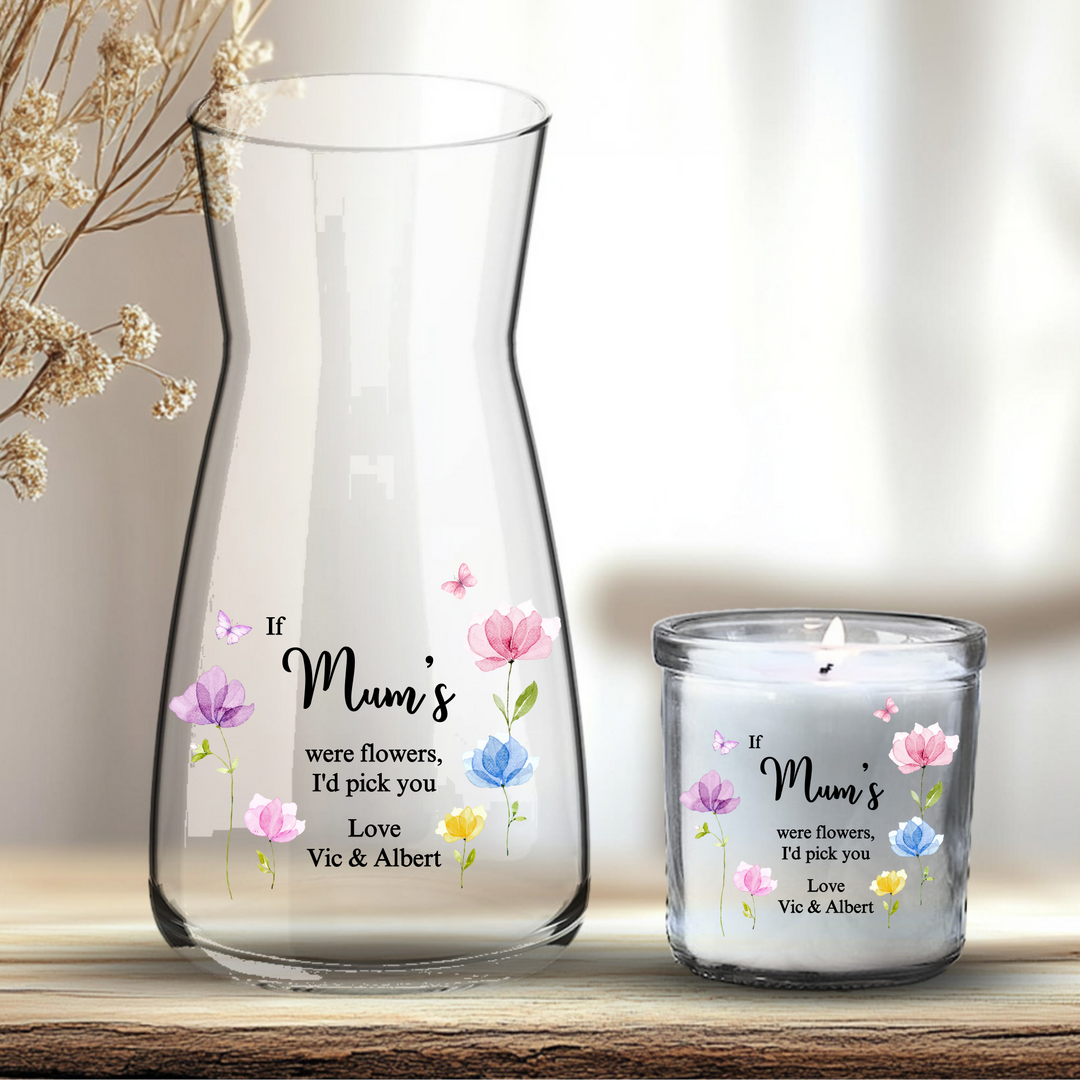 Mother's Day UV DTF decal- IF Mums WERE FLOWERS I'D PICK YOU paperflower