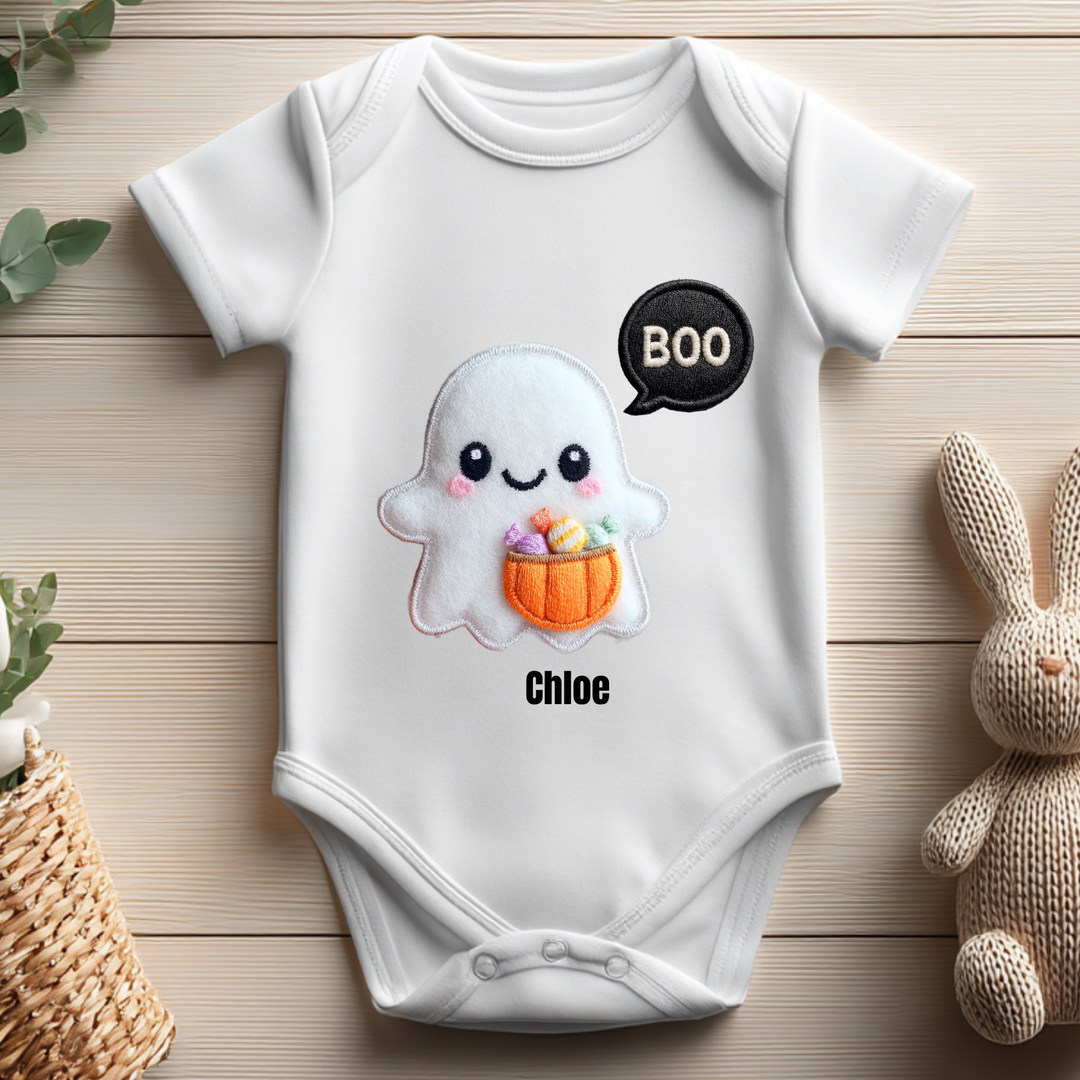 Custom DTF Transfer - Cute boo ghost Halloween personalised - DTF ready to press