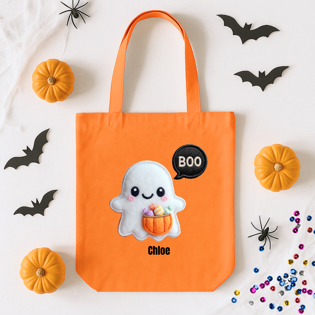 Custom DTF Transfer - Cute boo ghost Halloween personalised - DTF ready to press