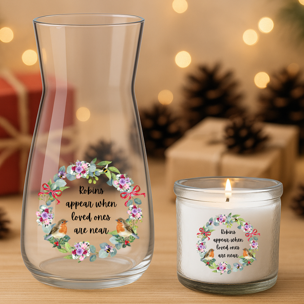 Robin appear when loved ones near - christmas UV DTF decal