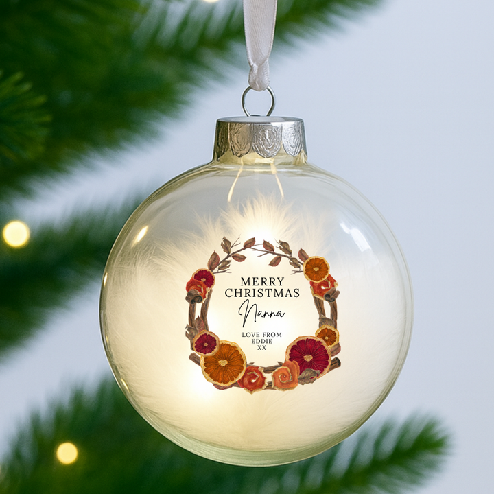 Merry Christmas Dried Flower Love From - Personalized - Christmas UV DTF Decal