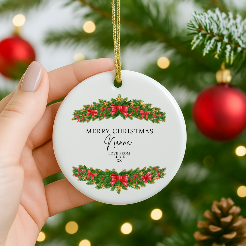 Merry Christmas Love From - Personalized - Christmas UV DTF Decal