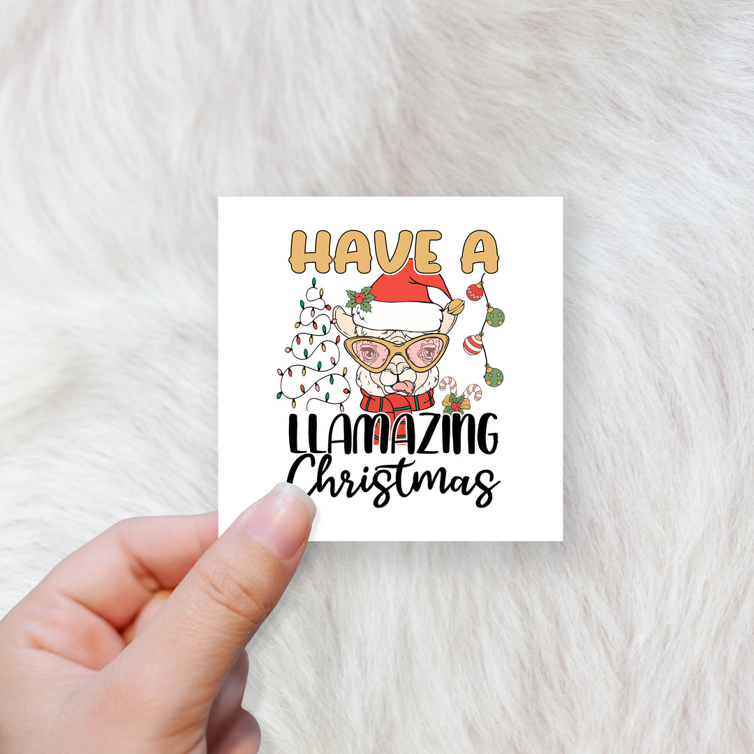 Have a llamazing Christmas - CHOOSE UV DTF decal - DTF Transfer