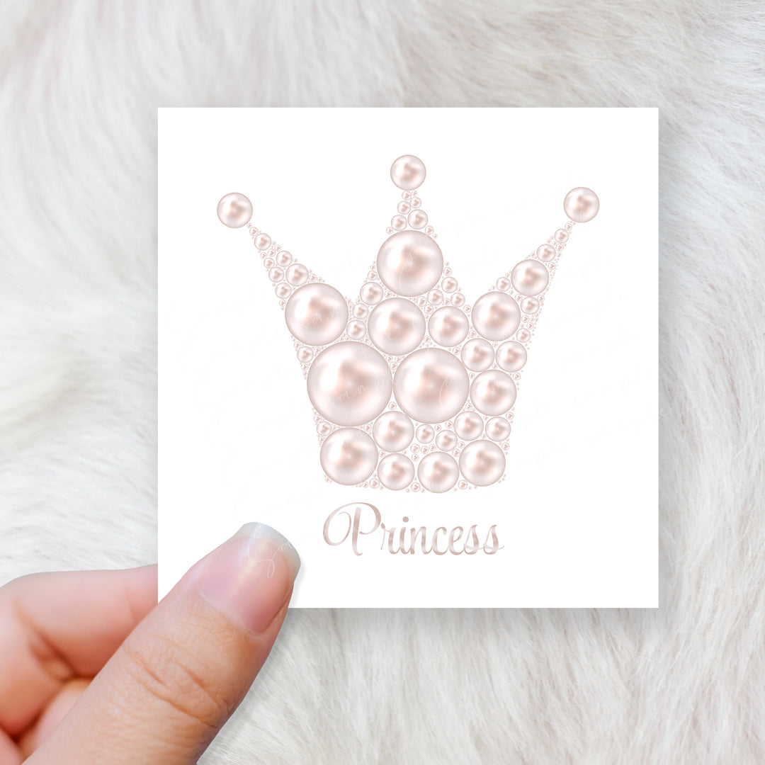 Pearl crown princess - CHOOSE UV DTF decal - DTF Transfer