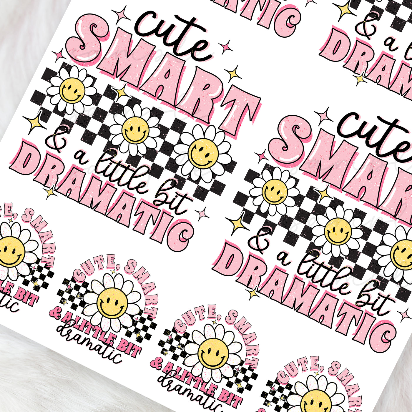 Cute smart dramatic - CHOOSE UV DTF decal - DTF Transfer