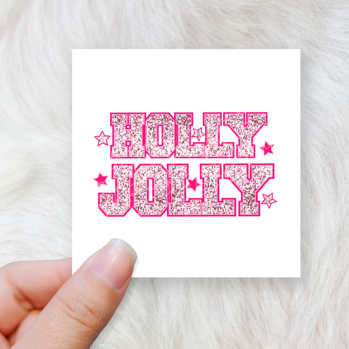 Holly jolly - CHOOSE UV DTF decal - DTF Transfer