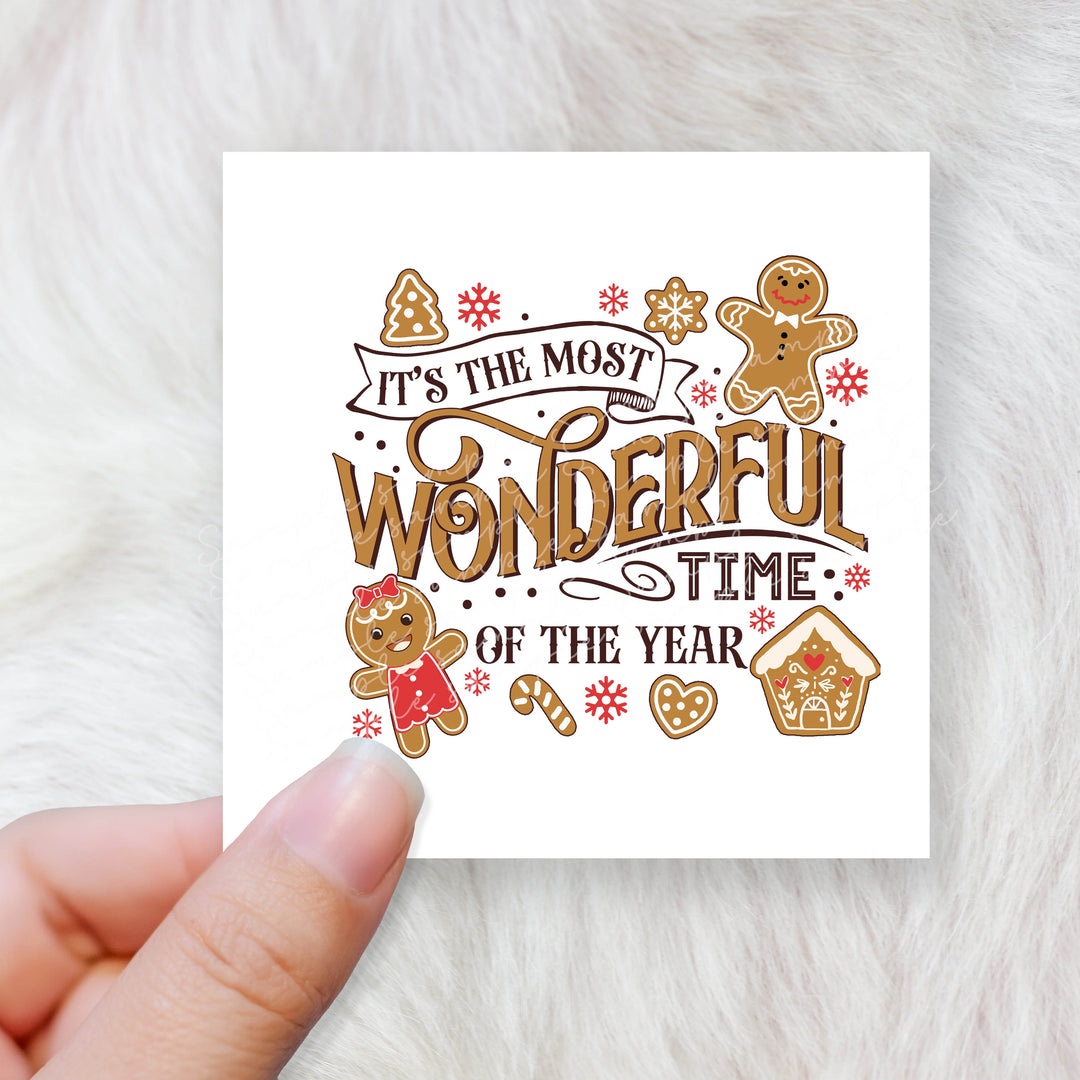 Wonderful time gingerbread - CHOOSE UV DTF decal - DTF Transfer