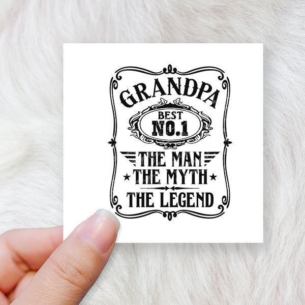 no 1 grandpa - CHOOSE UV DTF decal - DTF Transfer