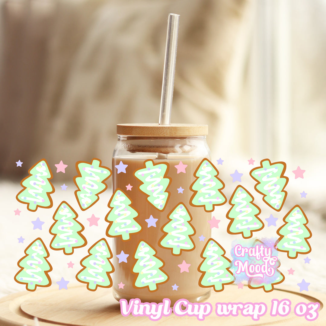 Christmas tree cookies - 16oz Libbey Glass Cup Wrap Only