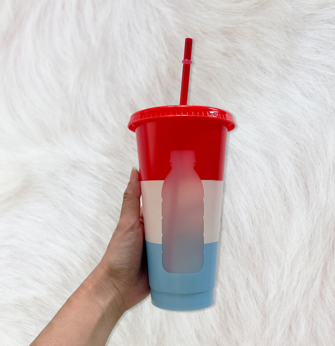 Tricoloured 24oz - 710 ml Cold Cups