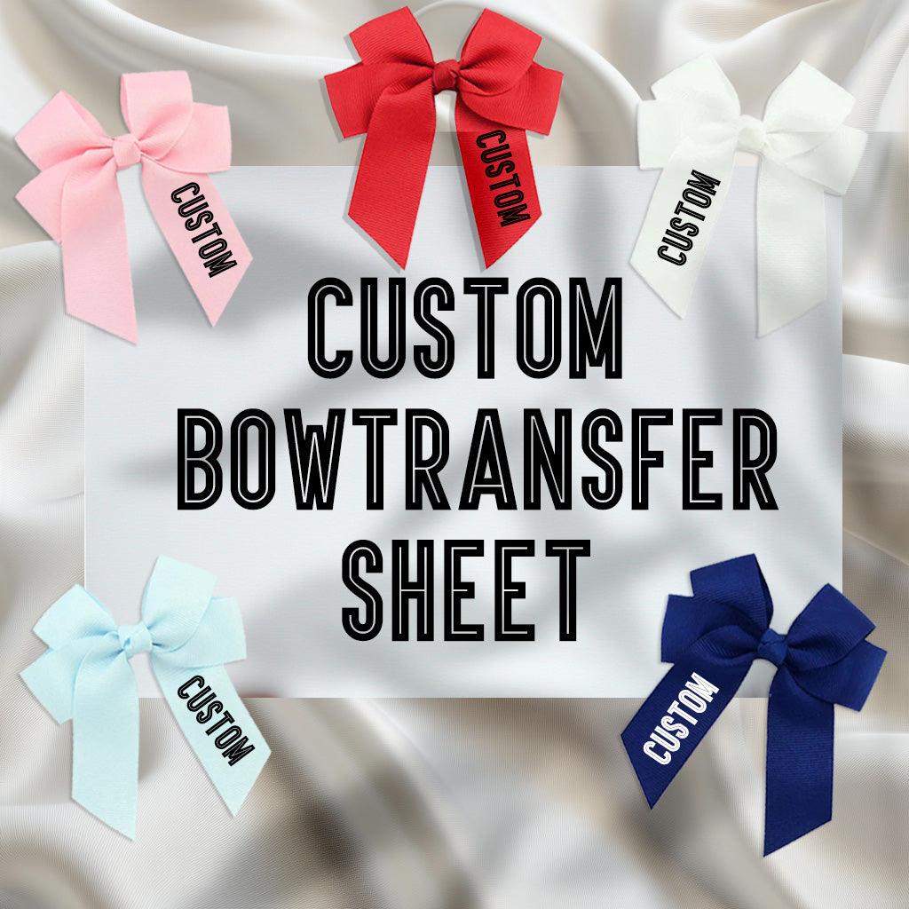 CUSTOM - DTF hair bow transfer A4 sheet