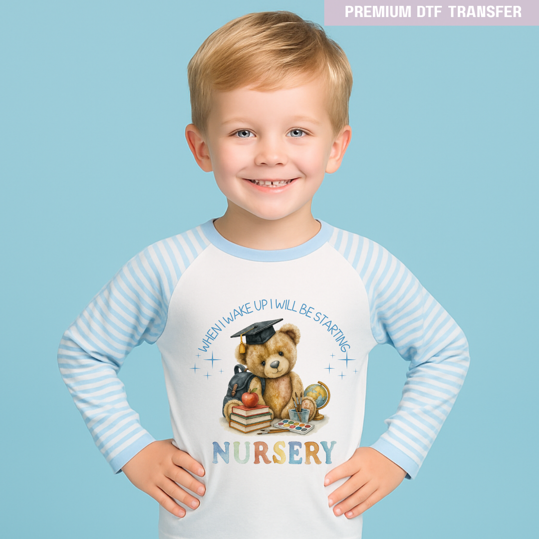 When i wake up i will be starting nursery colorful blue - reception -year 1