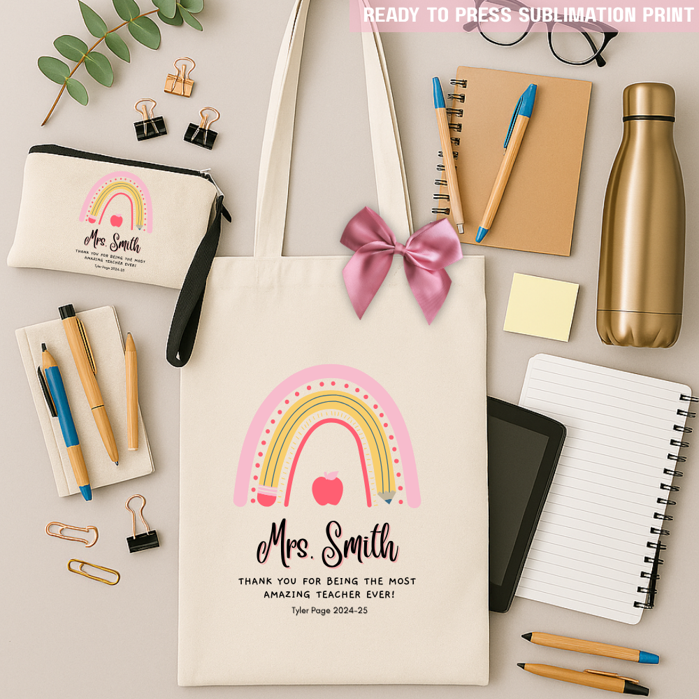 Personalised Thank You For Being The Most Amazing Teacher - Sublimation Transfer Ready to Press