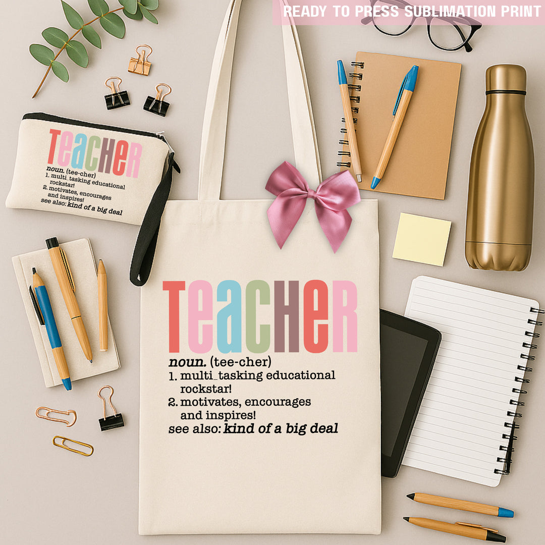 Personalised Teacher Definition - Sublimation Transfer Ready to Press