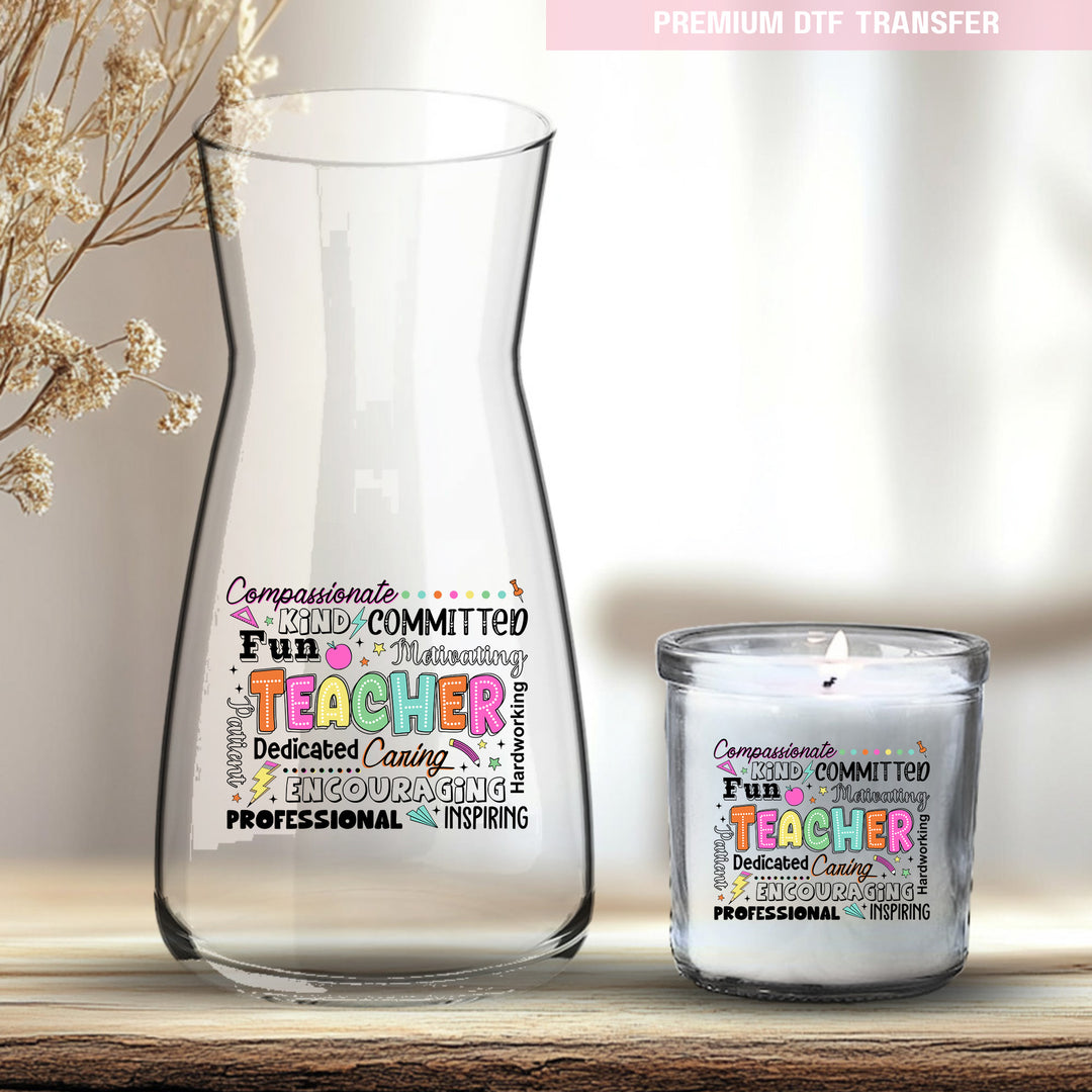 Personalised compassionated kind fun teacher - UV DTF