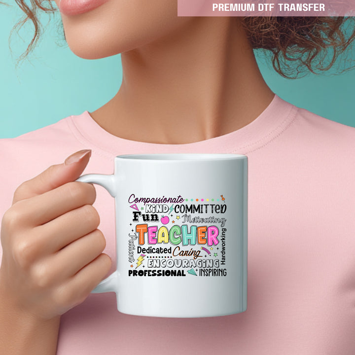 Personalised compassionated kind fun teacher - UV DTF