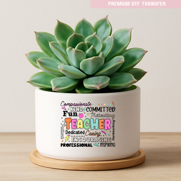 Personalised compassionated kind fun teacher - UV DTF