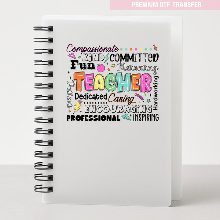 Personalised compassionated kind fun teacher - UV DTF