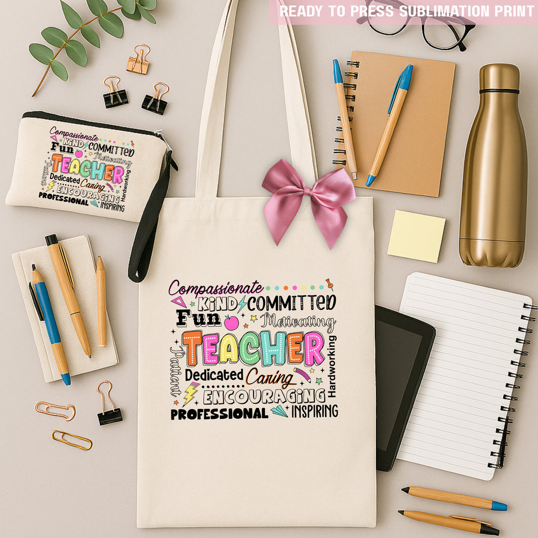 Personalised Inspiring Teacher - Sublimation Transfer Ready to Press