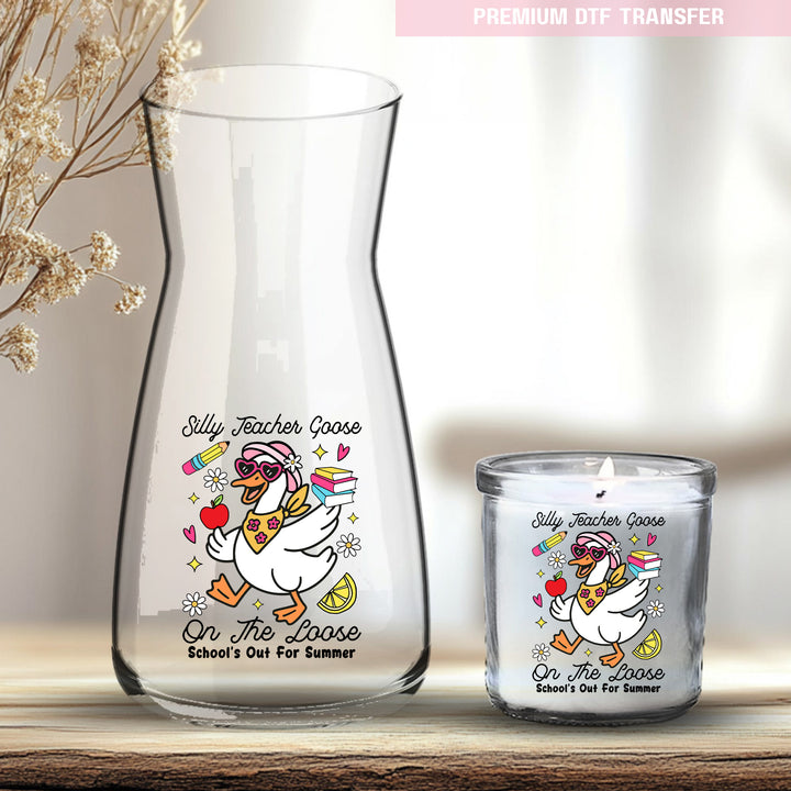 Personalised silly teacher goose on the loose - UV DTF