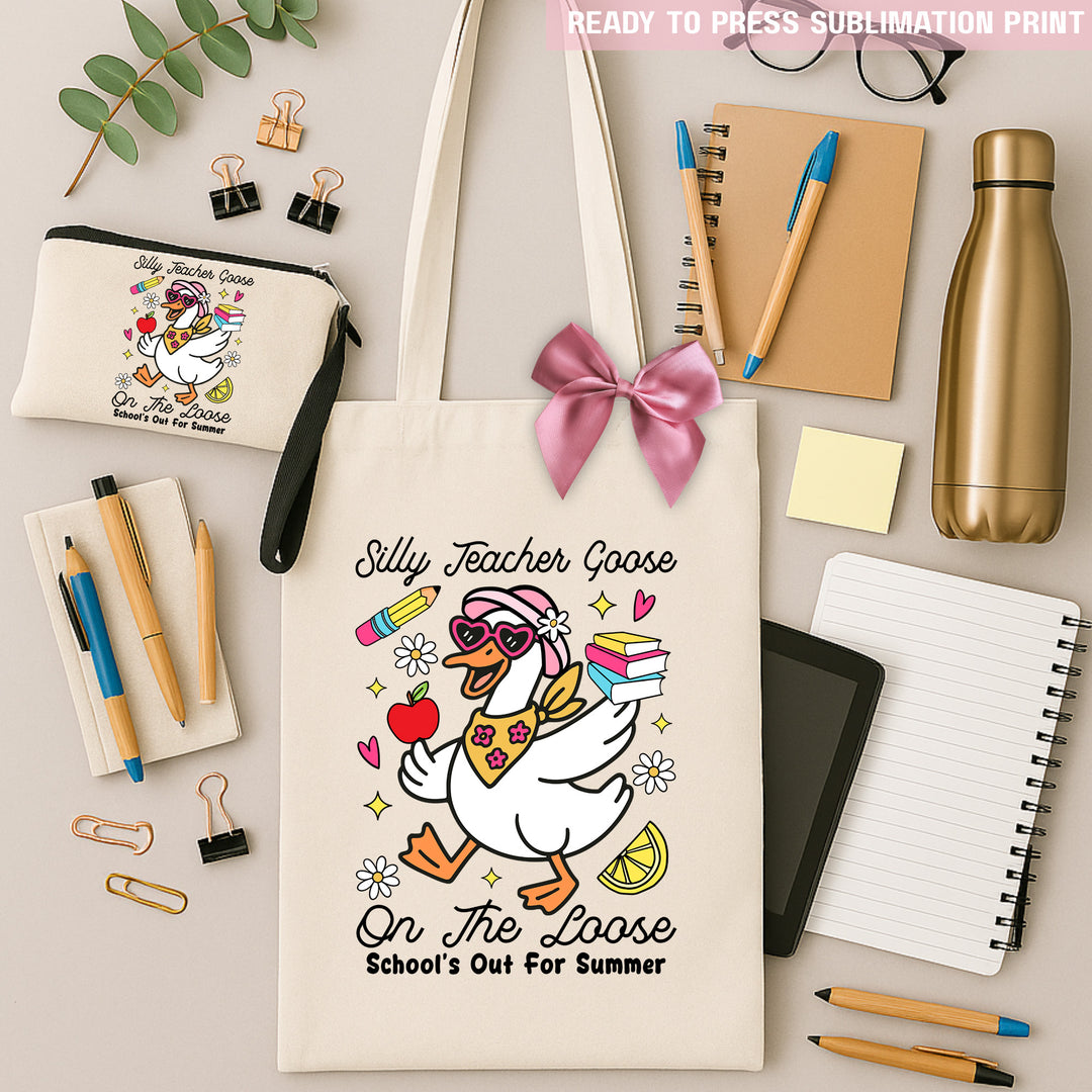 Personalised Silly Teacher Goose On The Loose - Sublimation Transfer Ready to Press
