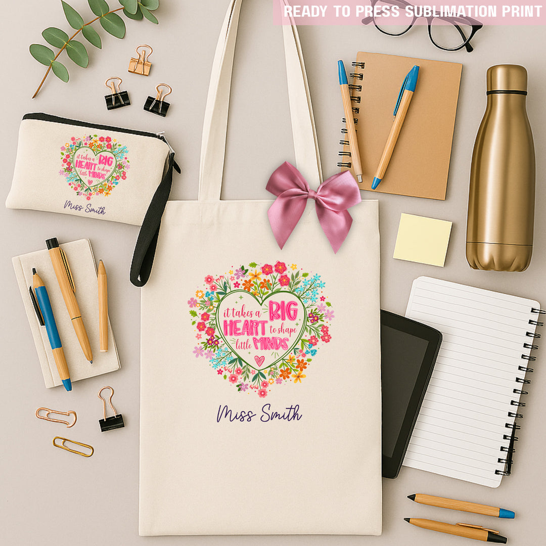 Personalised It Takes a Big Heart - Sublimation Transfer Ready to Press